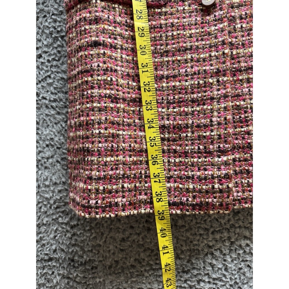 Vintage Chanel‎ 2001 Belted Tweed Midi Coat in Red & Black Size 36 01A - Picture 13 of 16